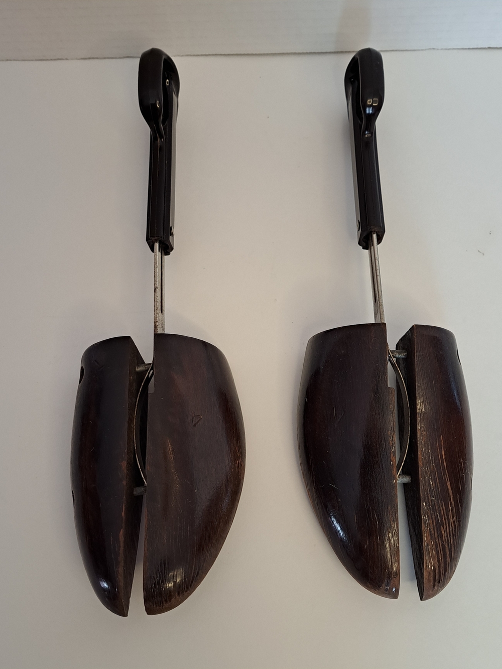 Vintage Wooden Adjustable Shoe Stretchers, Made in Brockton MA by C.S. Pierce